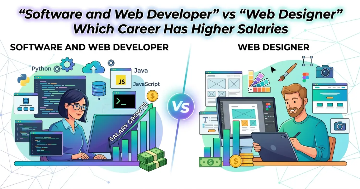 Software and Web Developer vs Web Designer Which Career Has Higher Salaries - Featured